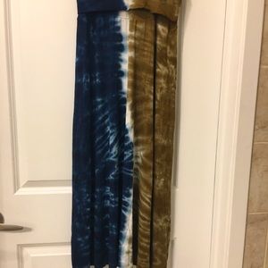 NWT Lucky brand blue/brown long skirt